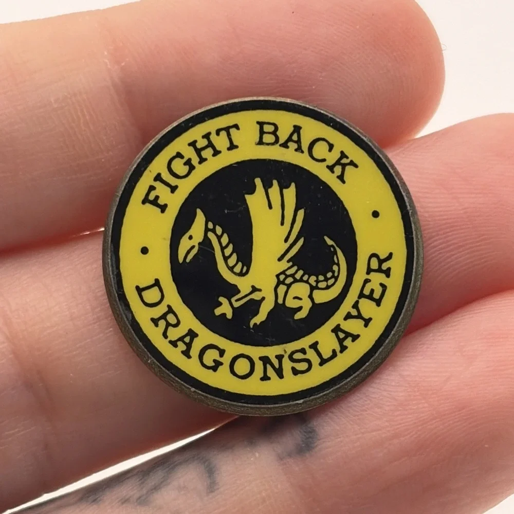 Fight Back Dragonslayer Dragon Lapel Hat Pin